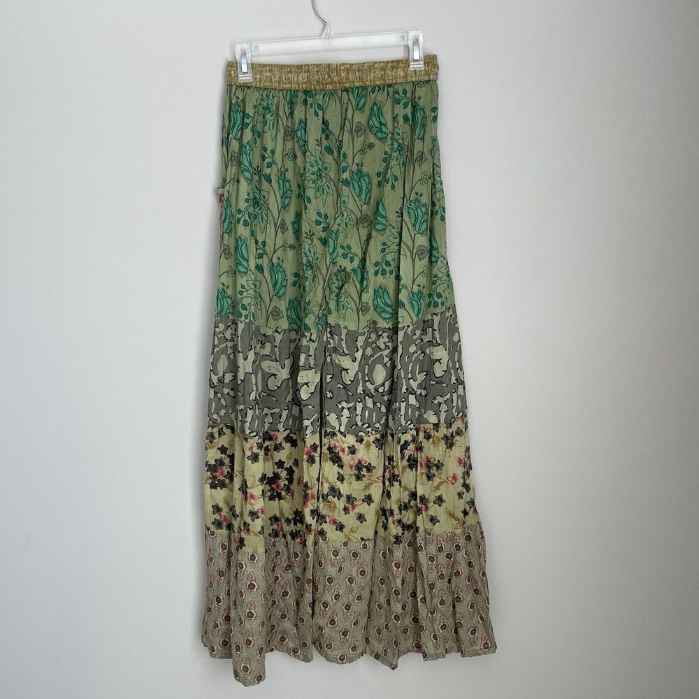Gypsy Rose Size S/M Boho Patchwork Wide Leg Pants Tiered Floral Hippie Festival - Picture 6 of 7